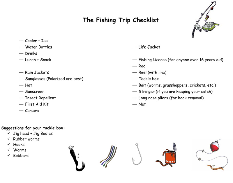 fishing tackle box checklist