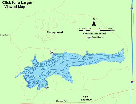 Pierce Lake Fishing Map Lake Profile -- Pierce Lake